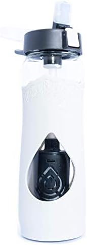 Escape Glass Filtered Water Bottle | 24oz | American Made Filter Removes Chemicals, Lead, PFOA, PFOS, Chromium 6, VOC, Giardia, Cryptosporidium & 99.99% of Tap Water Contaminants | BPA Free