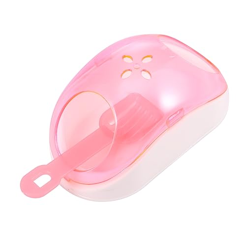 VANZACK Kleintier Sandbadezimmer Kunststoff Halbtransparent Mit Sandschaufel Kippsicher Für Hamster Chinchilla Kleine Haustiere Zuhause Und Unterwegs