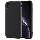 NEW'C Cover per iPhone XR (6,1 Pulgadas) in custodia silicone ultra sottile nero [Ultra Leggera]