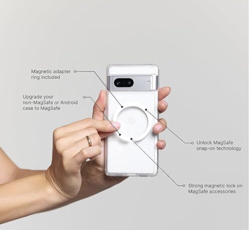 Image of PopSockets Phone Grip for MagSafe, Magnetic Holder, Phone Stand, Cute Pink - Opalescent Clear