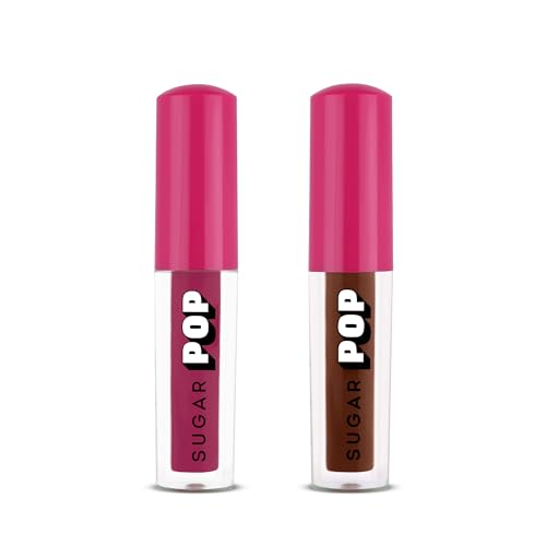 SUGAR POP Lip Essentials – Matte Lipcolour 10 Rosewood & Matte Lipcolour 17 Cocoa – 1.6 ml x 2 – Set of 2