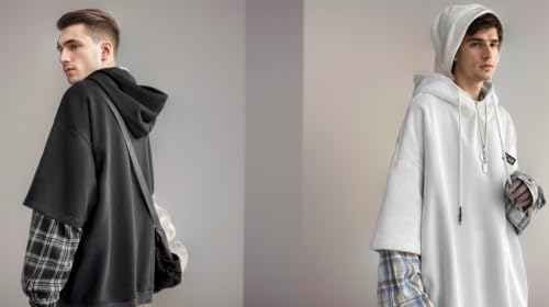 Emo Hoodie for Men Women Oversized Streetwear Hoodies Men Patchwork Hoodies Unisex Sweatshirt2