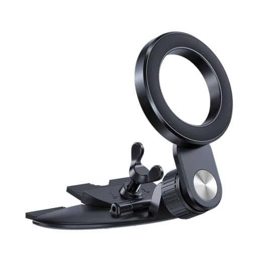 1Zero for MagSafe CD Phone Holder for Car, Foldable Longarm CD Phone Mount