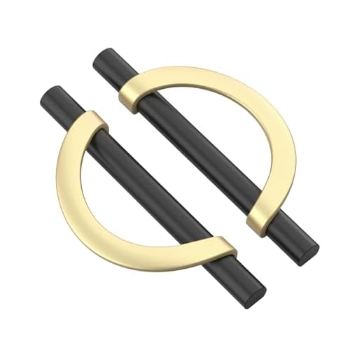 Alzassbg 6 Pack Matt Black and Gold Cabinet Pulls, 3-3/4 Inch(96mm) Hole Centers Half Moon Metal Drawer Pulls Kitchen Hardware Cabinet Handles AL3902MB-GB