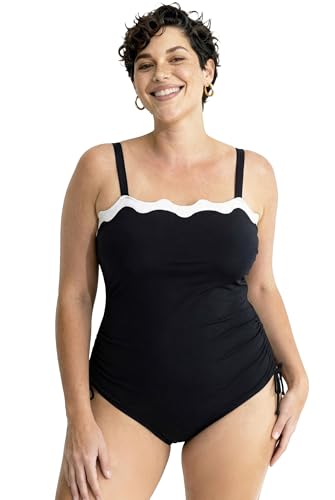 Ulla Popken Bañador, Rellenos Blandos, Tirantes Desmontables, Reciclado Negro 50 846736100-50