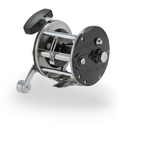 PENN General Purpose Level Wind Conventional Nearshore/Lake Fishing Reel, HT-100 Star Drag, max of 10lb | 4.5kg, Machined and Anodized Aluminum Spool with Bakelite Sideplates