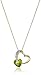 10k Gold Gemstone and Diamond Heart Pendant Necklace (1/10 cttw, I-J Color, I2-3 Clarity), 18"