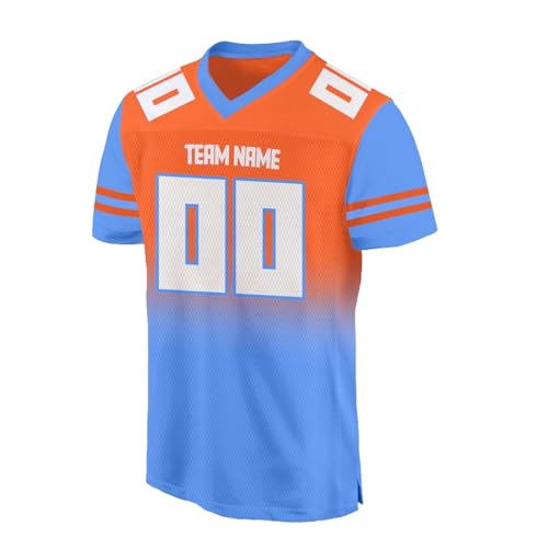 Camiseta de equipo personalizable con números y tela transpirable, camiseta deportiva de secado rápido, camiseta de manga corta transpirable, regalos de fútbol para hombres/mujeres/niños/jóvenes, 5-9
