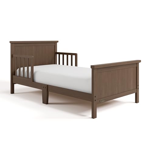 Graco Bailey Toddler Bed (Hazelnut) - Includes Bed Rail on Both Sides, Fits Standard-Size Crib and...