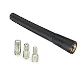  Universal Auto Dachantenne 18 cm Schwarz Gummi Top Qualität Stab Antenne für KFZ PKW mit M4 M5 M6 Gewindeadapter für Empfang AM/FM DAB GPS GSM