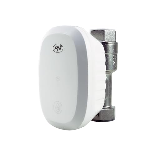 PNI Válvula de agua inteligente PNI-SV180P SV180 PRO, conectividad Wi-Fi, IP65, DN20, aplicación Tuya 3/4, compatible con Amazon Alexa y Google Home