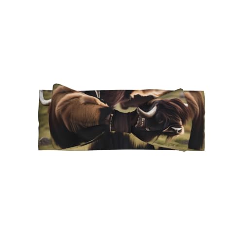 WZYCWB Mighty Highland Yak Bow - Diadema elástica para niños de 0 a 6 meses, lazos para el pelo para recién nacidos, bebés y niños pequeños