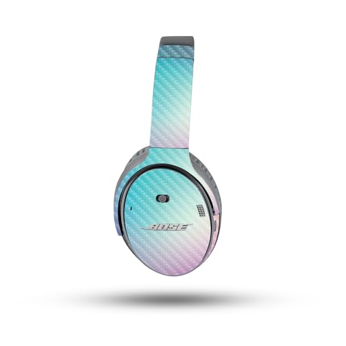 Image of MightySkins Carbon Fiber Skin Compatible with Bose QuietComfort 35 II Headphones - Vivid Fog | Protective, Durable Textured Carbon Fiber Finish | Easy to Apply, Remove, and Change Style