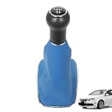 argtnayk Pommeau de levier de vitesse Golf 4 avec soufflet   1 pièce   Accessoires Golf 4, 5 vitesses   23 mm   Bleu et noir   Kit de rechange pour levier de vitesse manuel