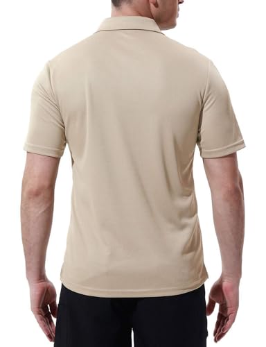 Image of Rdruko Men's Polo Shirts Short Sleeve Quick Dry Outdoor Golf Sports Shirts with Pocket
