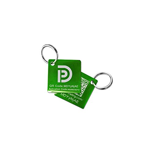 PetDwelling Lightweight Emerald/Jade QR Code Pet ID Tag Links to Online Profile/Emergency Contact/Medical Info/Google Map Location Stamp (Epoxy Coated)