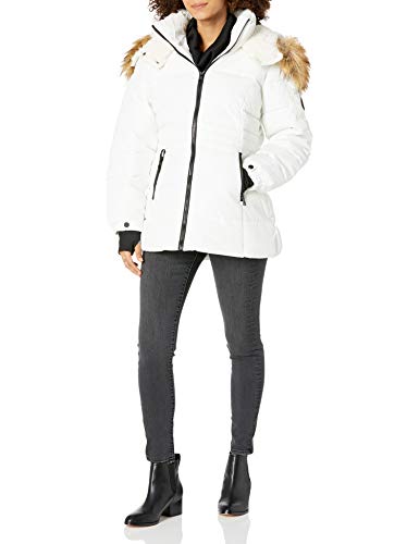 Steve Madden Women's Puffer, White, XL