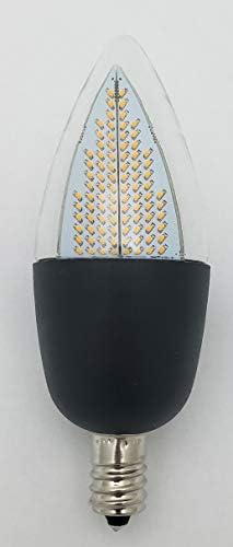 OLIISS FLSM Glass Flame Bulb with Bronze Ceramic Base, Clear