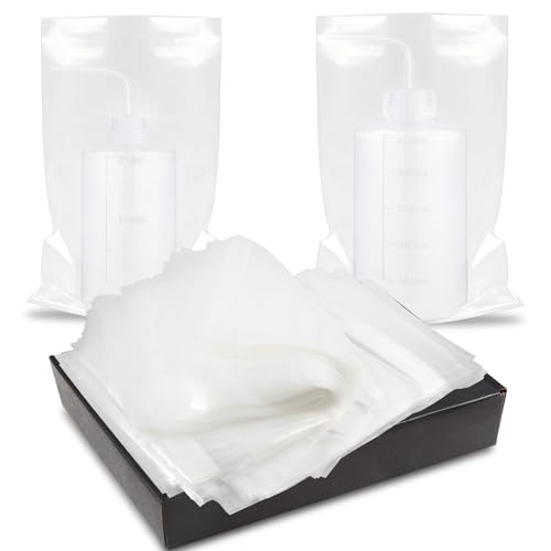 200pcs Tattoo Bottle Bags Disposable Tattoo Wash Bottle Bags Covers Sleeves Squeeze Bottle Bags Covers For Tattoo Machine Accessories Tattoo Supplies Tattoo Kits (Clear)