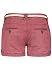 Eight 2 Nine Damen Chino Shorts Hose mit Flecht-Gürtel Dark-Rose S