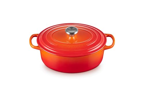 Le Creuset Enameled Cast Iron Oval Dutch Oven, 2.75 qt., Flame