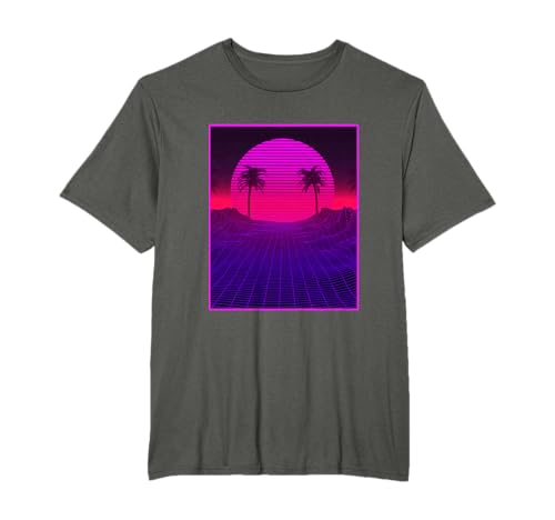 Vaporwave Paradise Ästhetische Retrowave Palme T-Shirt