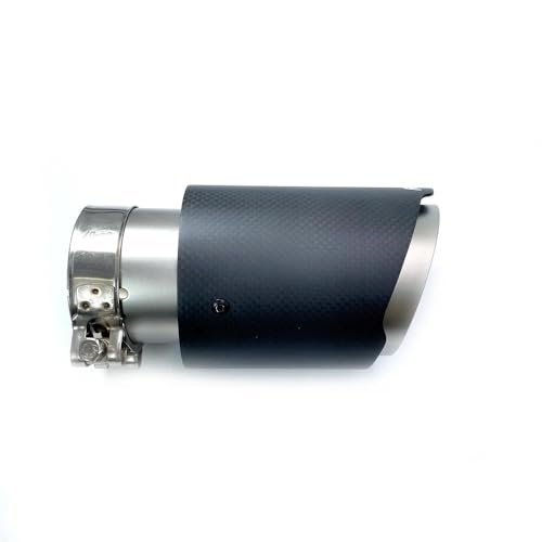 Tubo de escape de fibra de carbono mate con punta de acero de 63-101 mm 6