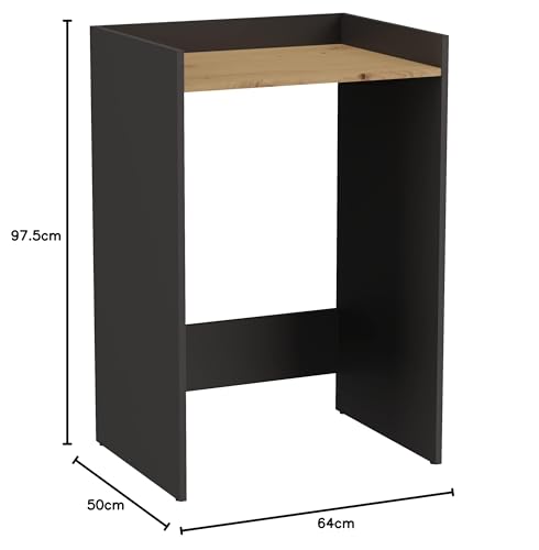 Cdf Armadio Per Lavatrice Pola Np | Colore: Antracite – Rovere Artisan | Armadio Moderno Sopra La Lavatrice | Ripiano | Ripiani Spaziosi | Montaggio Semplice - 3