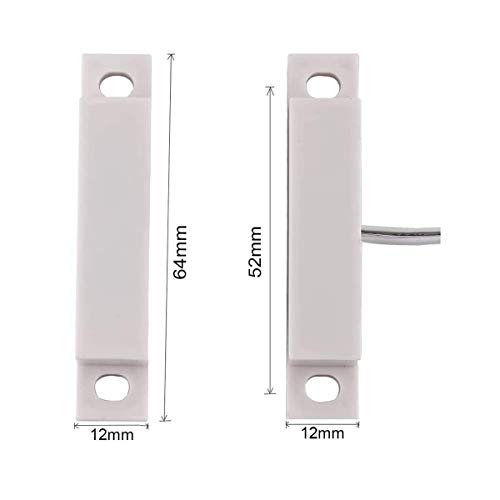 MC-32-NC-Surface-Mount-Wired-Security-Window-Door-Contact-Sensor-Alarm-Magnetic-Reed-Switch-White-6-Sets