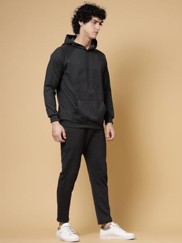 Image of Rigo Cotton Fleece Full Sleeves Oversized Co-ord Set for Men | Printed Hooded Track Suit Set for Men