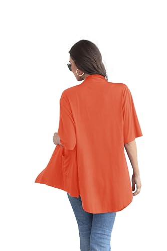 Image of ADANIKI Women 2026 Summer Lightweight Cardigan, Short Sleeve Open Front Casual Trendy Womens Kimono Cover Up with Pocket