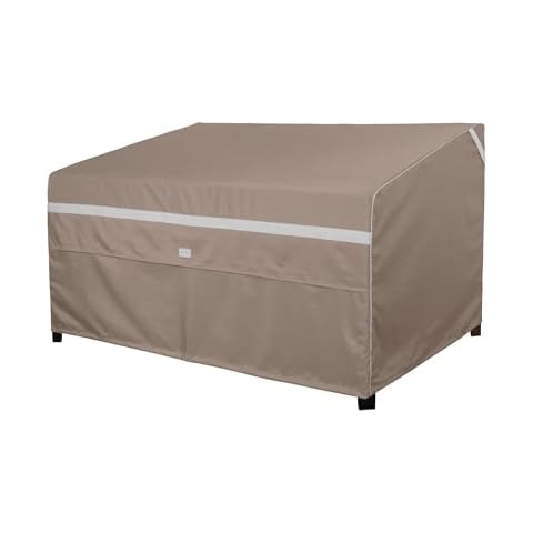 Garden Balsam Heavy Duty Waterproof Patio Furniture Sofa Covers 79" W X 37" D X 33" H,Fade Resistant 3-Seater Outdoor Waterproof Couch Loveseat Bench Cover Brown Cover