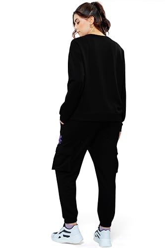 Image of ZEYO Women Cotton Track Suit Conversational Printed Co-ords Set