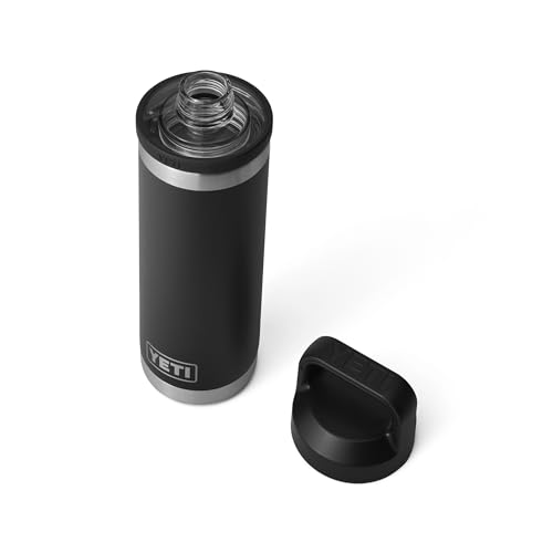 Image of YETI Rambler 18 oz Bottle, Vacuum Insulated, Stainless Steel with Chug Cap, Black