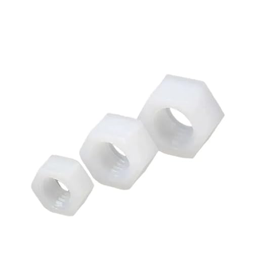 M4 (50pcs) White Insulation Metric Hex Hexagon Nut For Electronic product WVLYGHWPTO