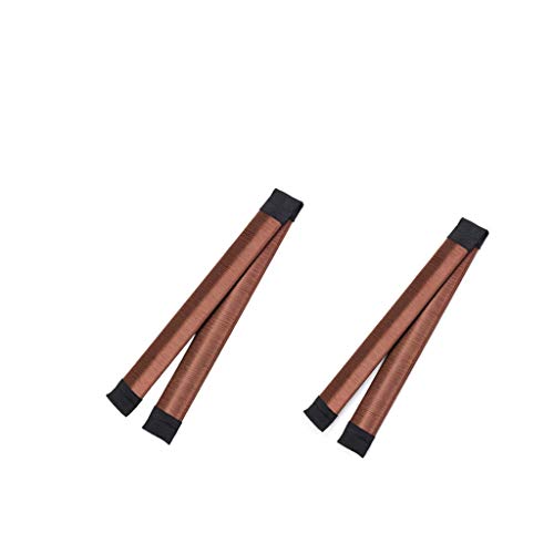 2 Pieces Donut Hair Hair Band Accessorys Hair Easy Fast Snap Roll Tool Fashion Hair Styling Disk Donut Hair Hair Band Accessorys suit for Kids Women Ballerina (Brown)
