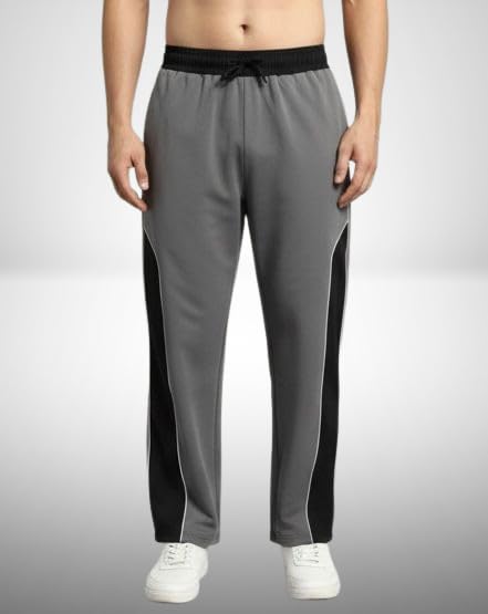 Image of Imsa Moda Men's Nylon Lycra Straight Fit Track Pant | Gym Trackpants & Activewear Joggers | Casual Lower for Sports, Gym & Yoga