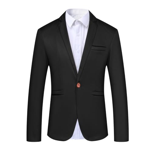 YFFUSHI Mens Slim Fit Sport Coat Casual One Button Solid Color Jacket Blazer