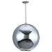 ET2 Lighting E22585-77BK Pandora - 16.5" 40W 16 LED Pendant, Black Finish with Brushed Aluminum Glass