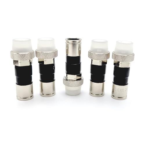 Pack de 5 conectores coaxiales para cable RG6 miniatura 2