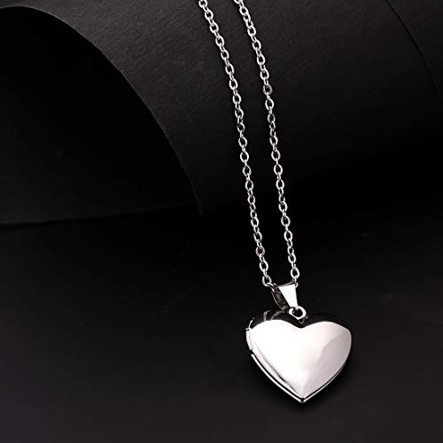 Heart Photo Locket Necklace for Valentine's Day