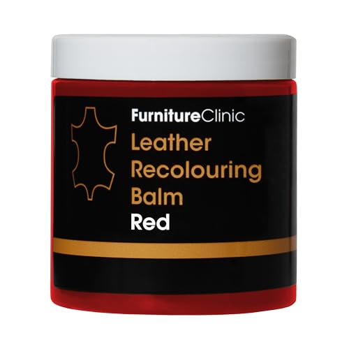 Furniture Clinic Baume de Recoloration du Cuir Rouge Crème pour Restaurer la Couleur et Nourrir Le...