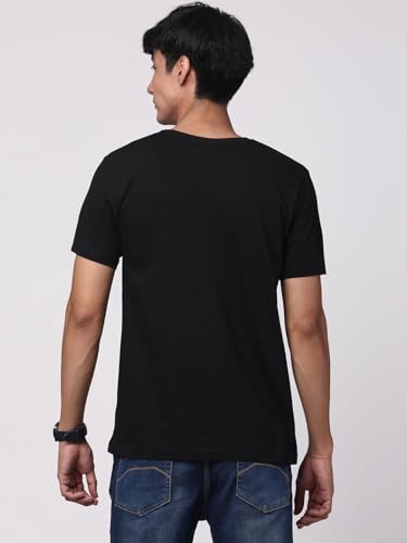 Image of ADRO Men's Graphic Printed 100% Cotton T-Shirt - Regular Fit, Printed T-Shirts for Men