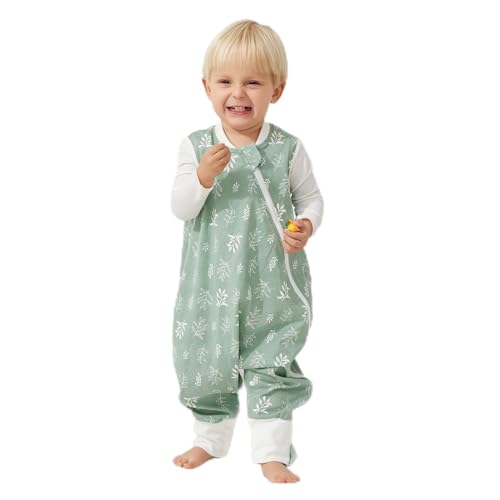 Duomiaomiao Saco De Dormir Para Niños De 3 A 4 Años Con Abertura Para Los Pies, Con Tamaño De 0,5 Tog, Algodón, Para Niños, Sin Mangas, Transpirable,