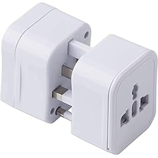 Adaptateur de Voyage – Adaptateur Prise Courant International Universel – Embouts 3 en 1 –220V (Blanc)
