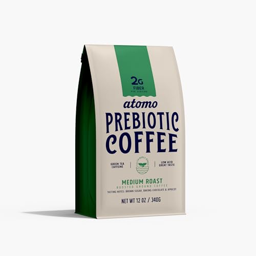 Atomo Prebiotic Medium Roast Ground Coffee 12oz