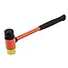 Aexit Good Performance Handle Hammers Double Head face Rubber Mallet Hammer Hand Ball-Peen Hammers Tool 10