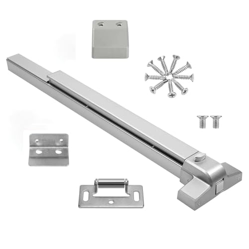 suermany 31 Inch Painted Aluminum Panic Bars for Exit Doors - Push Bar Panic Exit Device, Commercial Door Push Bar Locks, Fits Left & Right Handed Wood & Metal Doors