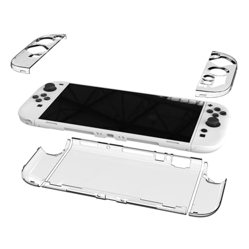Funda rígida de policarbonato transparente para Switch 2, cubierta protectora dividida, anticaídas, antiarañazos para Switch 2