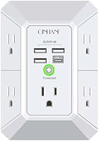 QINLIANF 5 Outlet Wall Charger Surge Protector